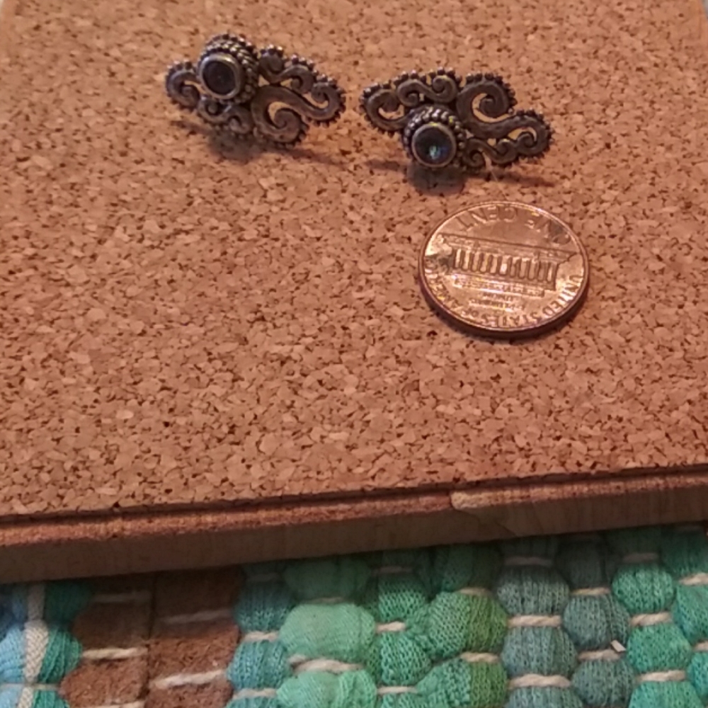 Sarda mystic topaz stone earrings set in sterling